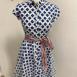 Boden Sophia Blue Floral Shirt Dress
